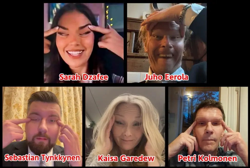 フィンランドアジア人差別つり目ポーズ